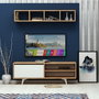 Hanah Home Mueble de TV Duku Roble y Blanco
